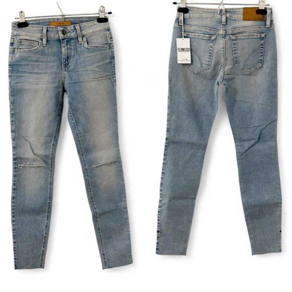 Joe's Jeans Women's Straight leg Skinny Ankle Jeans Distressed knees Split hem
